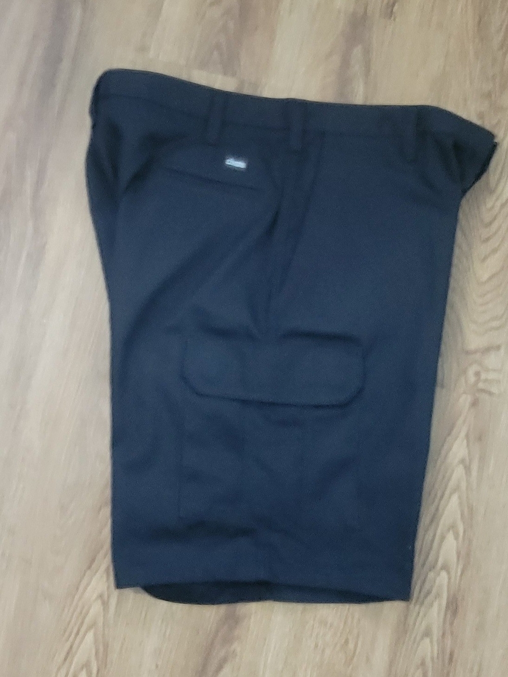 New Cintas Classic Black Men's Cargo Shorts with Flap Pocket